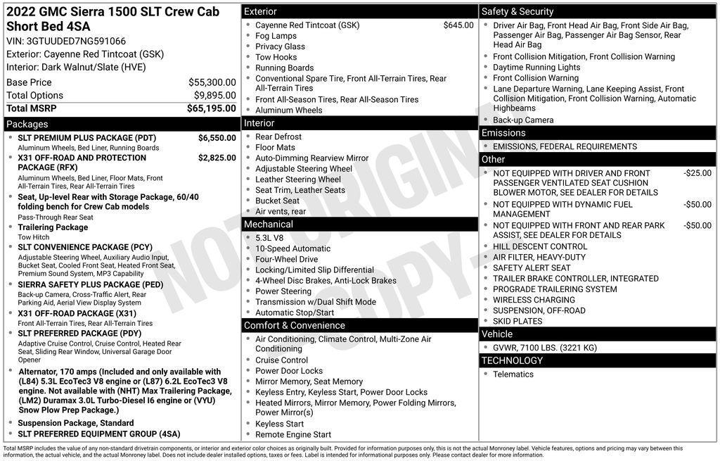 used 2022 GMC Sierra 1500 car, priced at $47,995