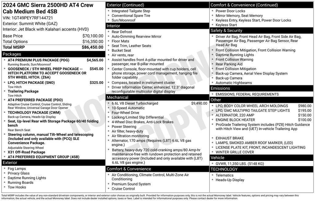 used 2024 GMC Sierra 2500 car, priced at $73,995