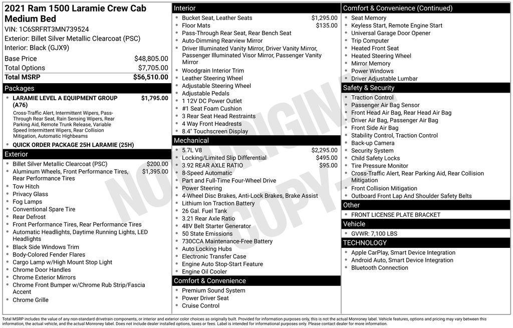 used 2021 Ram 1500 car