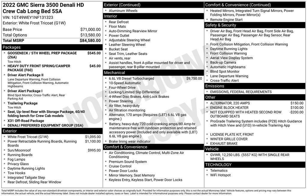 used 2022 GMC Sierra 3500 car, priced at $65,995