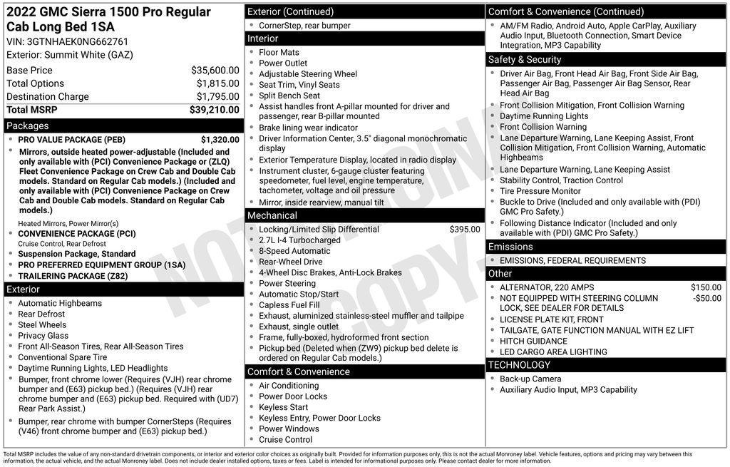 used 2022 GMC Sierra 1500 car, priced at $24,035