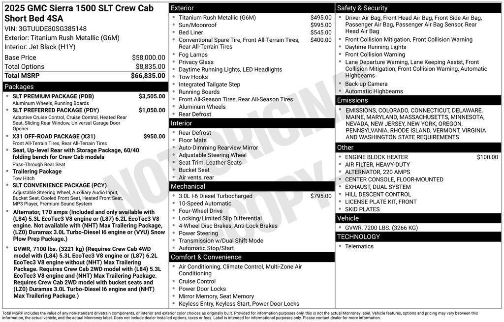 new 2025 GMC Sierra 1500 car, priced at $64,080
