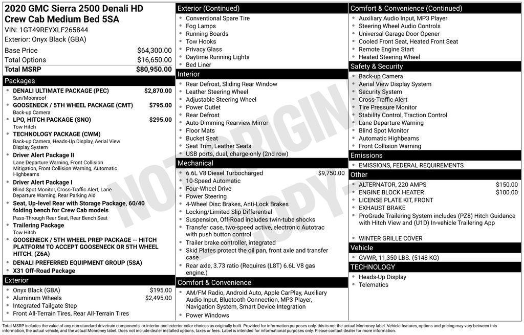 used 2020 GMC Sierra 2500 car, priced at $65,558