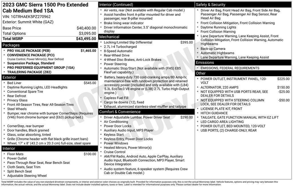 used 2023 GMC Sierra 1500 car, priced at $27,200