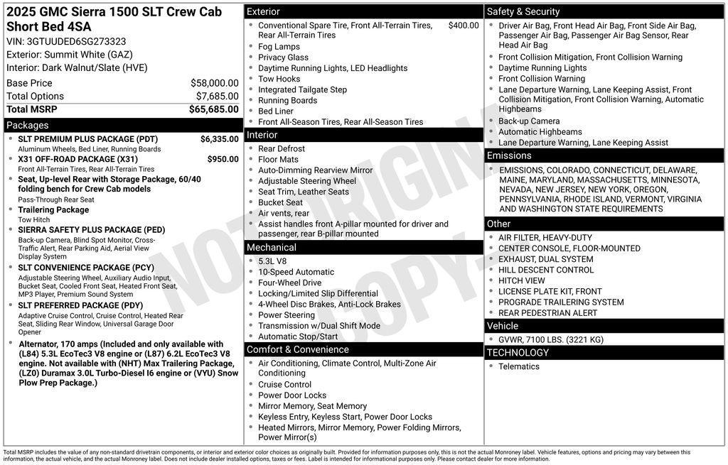 new 2025 GMC Sierra 1500 car, priced at $62,330