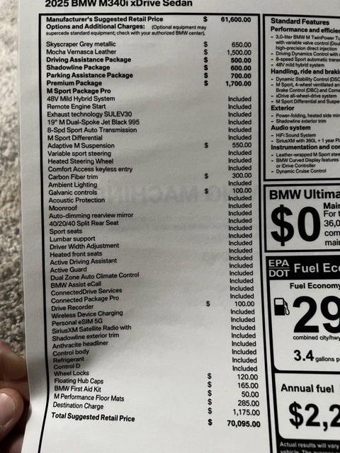 used 2025 BMW M340 car, priced at $64,296