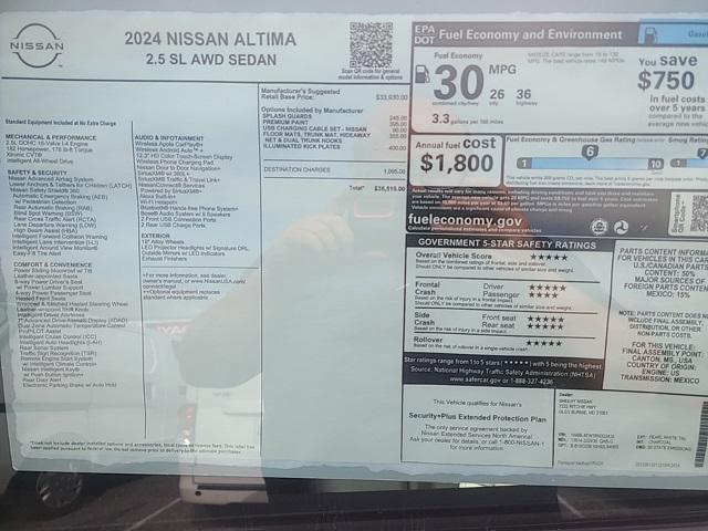 new 2024 Nissan Altima car, priced at $34,090
