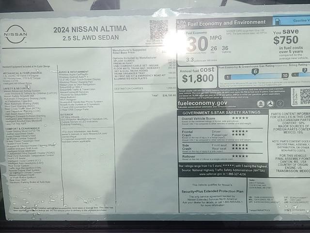 new 2024 Nissan Altima car, priced at $34,648