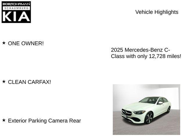 used 2025 Mercedes-Benz C-Class car, priced at $41,255