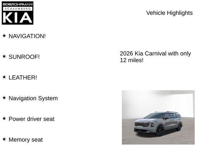 new 2026 Kia Carnival Hybrid car, priced at $49,234