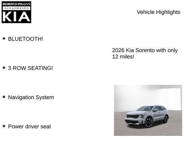 new 2026 Kia Sorento car, priced at $42,045