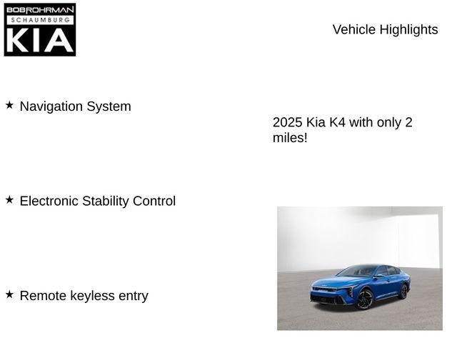 new 2025 Kia K4 car, priced at $26,428