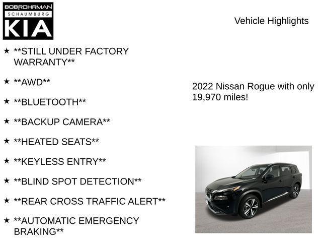 used 2022 Nissan Rogue car, priced at $26,054