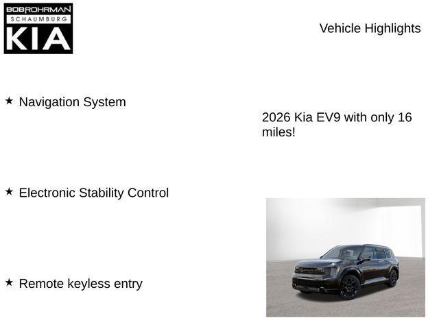 new 2026 Kia EV9 car, priced at $70,863