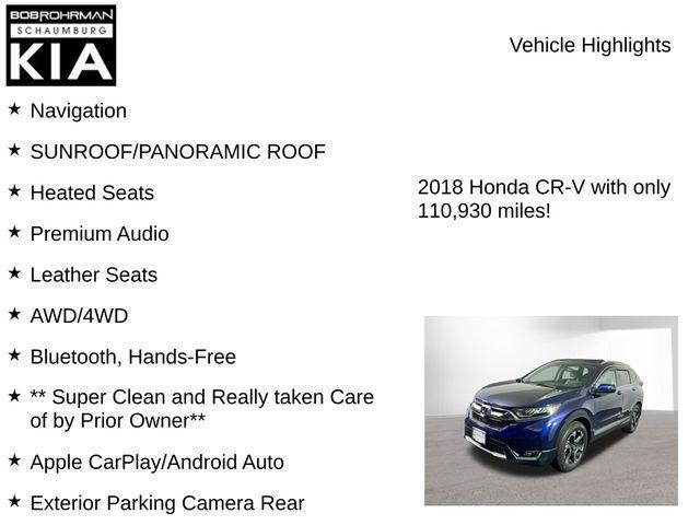 used 2018 Honda CR-V car, priced at $18,517