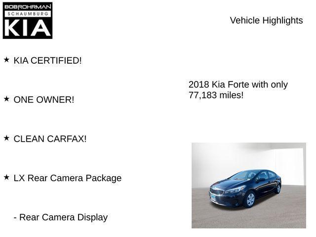 used 2018 Kia Forte car, priced at $6,995