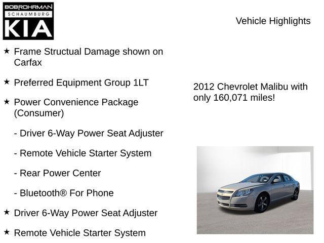used 2012 Chevrolet Malibu car, priced at $2,495