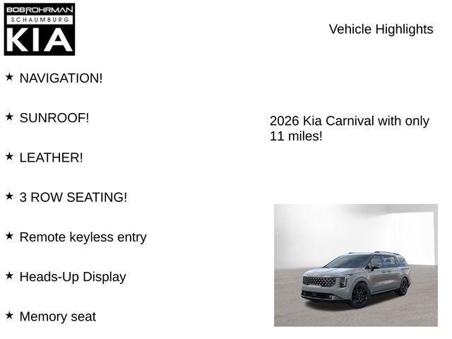 new 2026 Kia Carnival car, priced at $51,973
