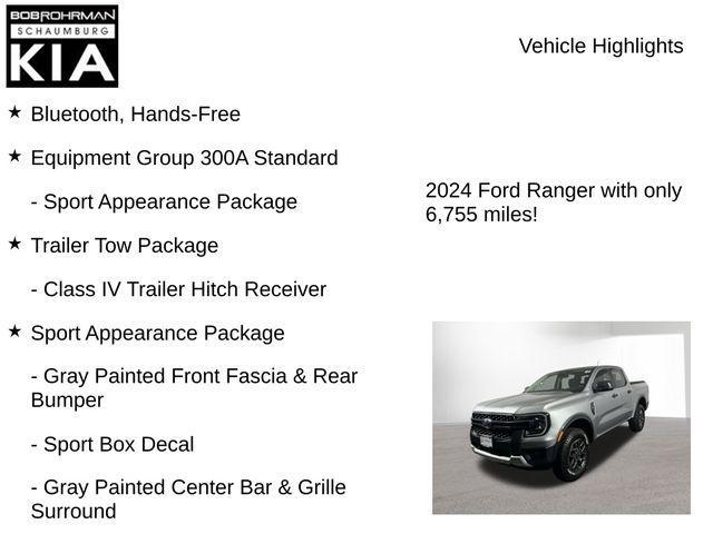 used 2024 Ford Ranger car, priced at $37,922