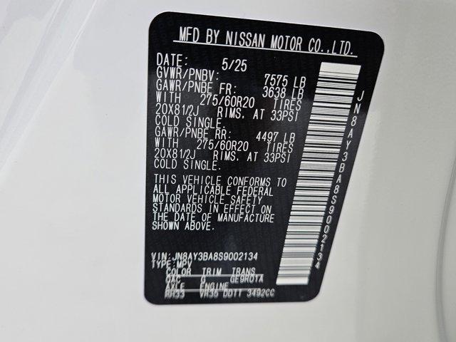 new 2025 Nissan Armada car, priced at $65,551