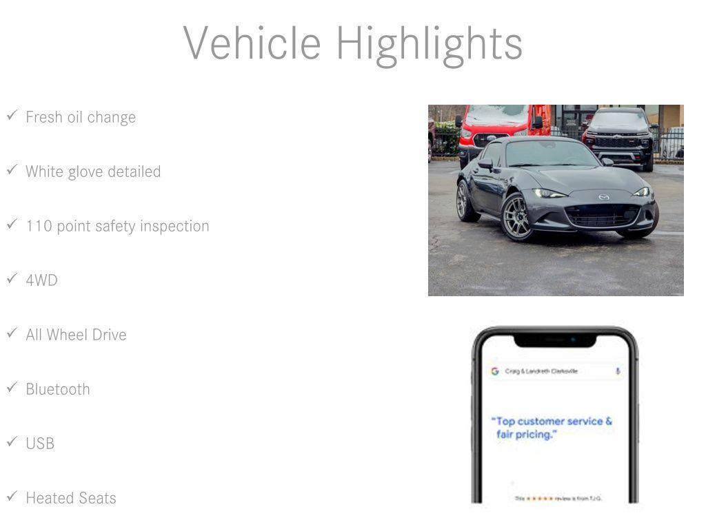 used 2024 Mazda MX-5 Miata RF car, priced at $33,100