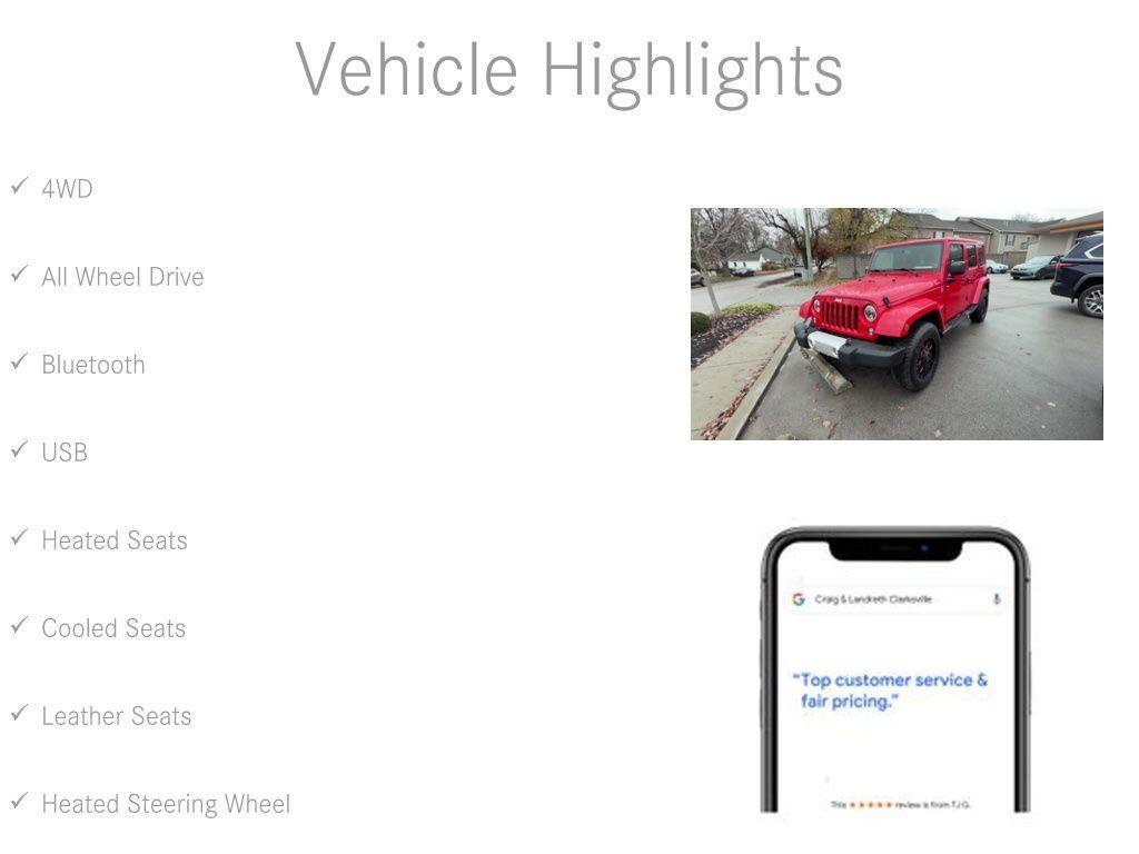 used 2014 Jeep Wrangler Unlimited car, priced at $15,538