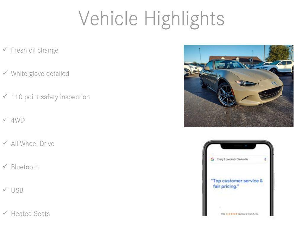 used 2023 Mazda MX-5 Miata RF car, priced at $32,100