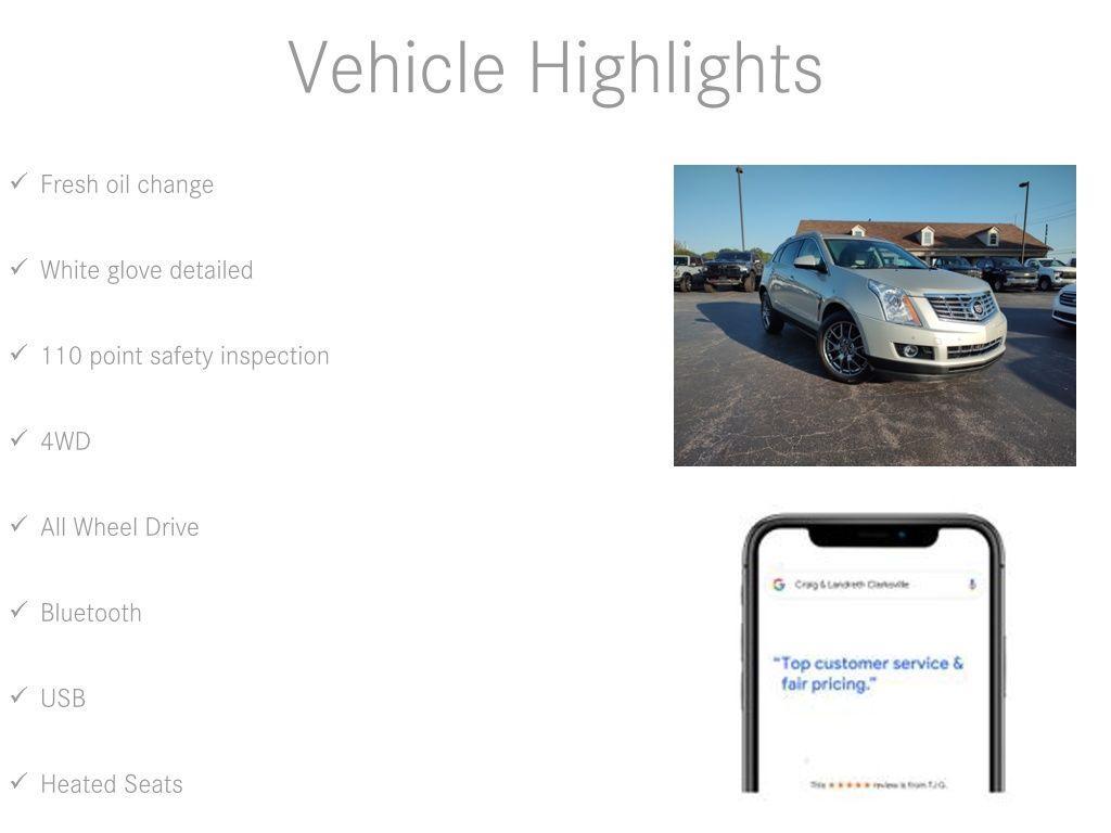 used 2015 Cadillac SRX car, priced at $15,400