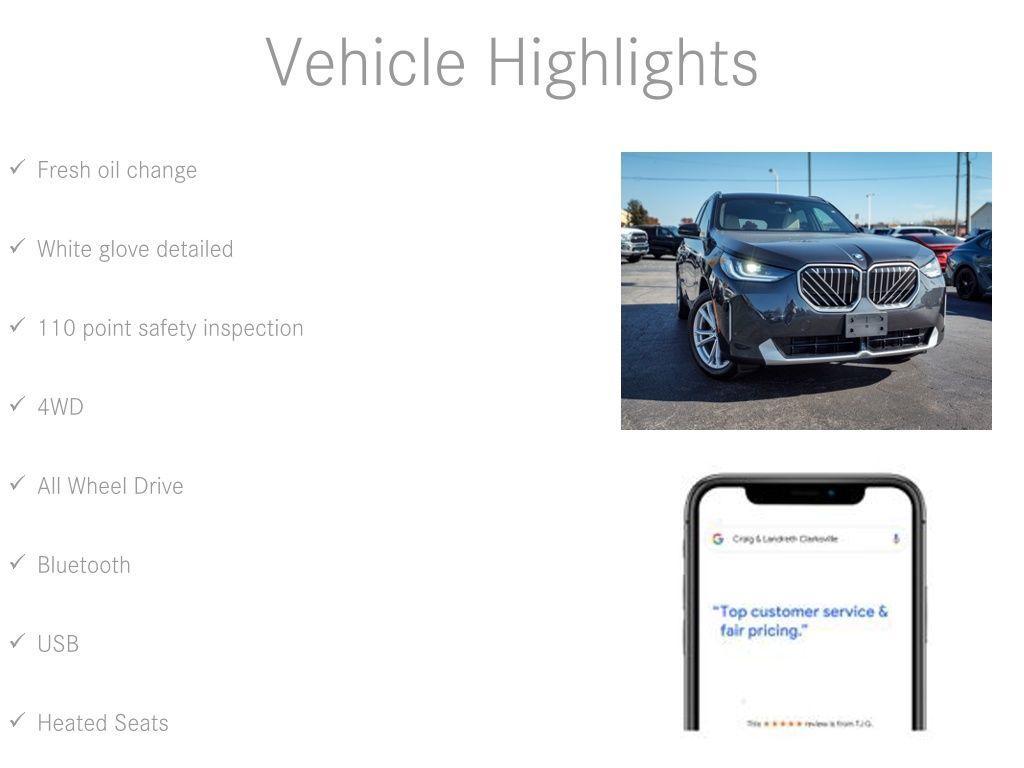 used 2025 BMW X3 car, priced at $51,400