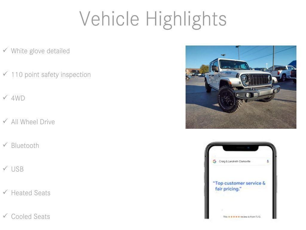 used 2024 Jeep Gladiator car, priced at $39,800