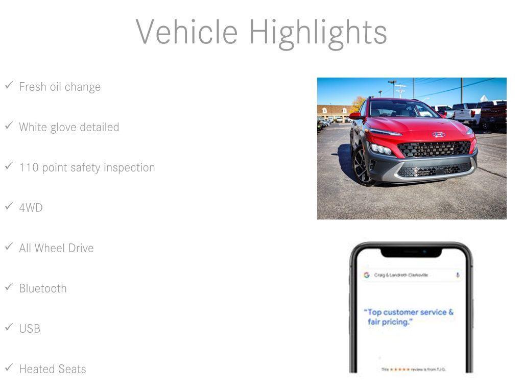 used 2022 Hyundai Kona car, priced at $20,200