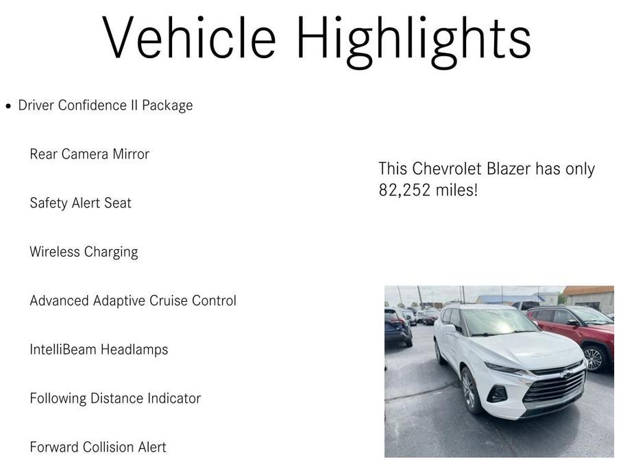 used 2020 Chevrolet Blazer car, priced at $29,800
