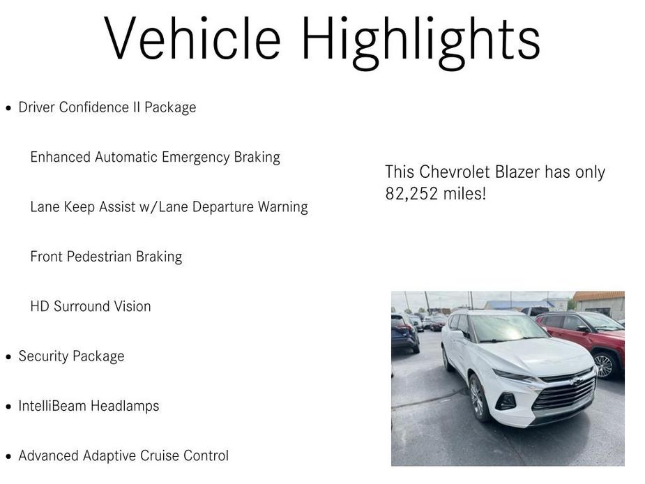 used 2020 Chevrolet Blazer car, priced at $28,800