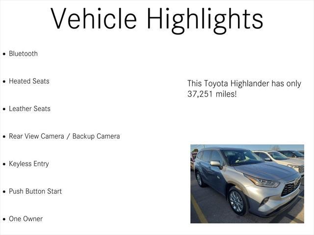 used 2020 Toyota Highlander car, priced at $36,300