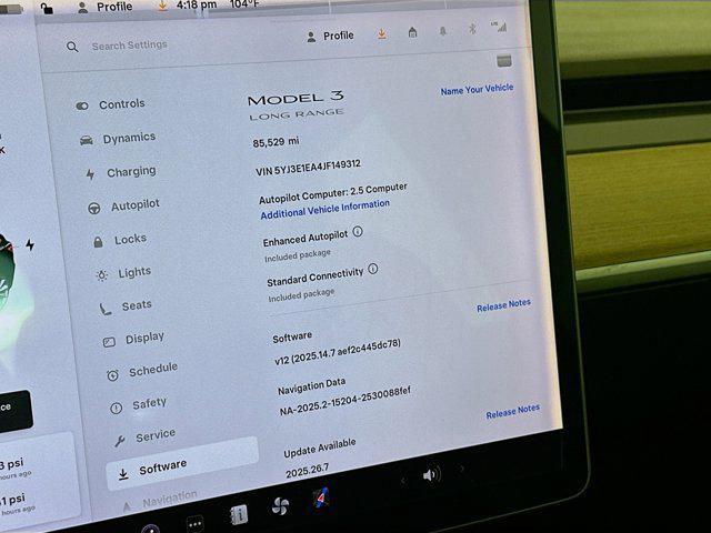 used 2018 Tesla Model 3 car, priced at $18,499