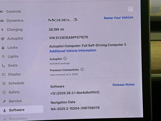 used 2023 Tesla Model 3 car, priced at $23,487