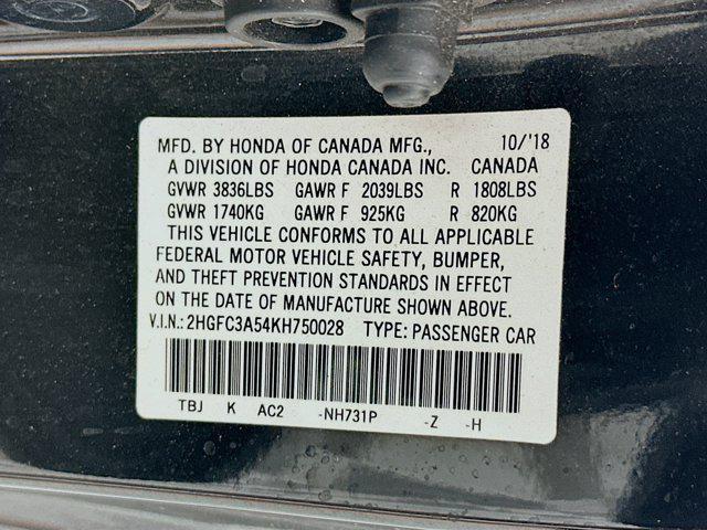 used 2019 Honda Civic Si car, priced at $20,496