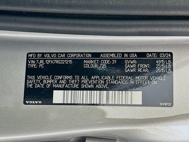 used 2024 Volvo S60 car, priced at $21,597