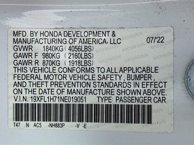 used 2022 Honda Civic car, priced at $27,197