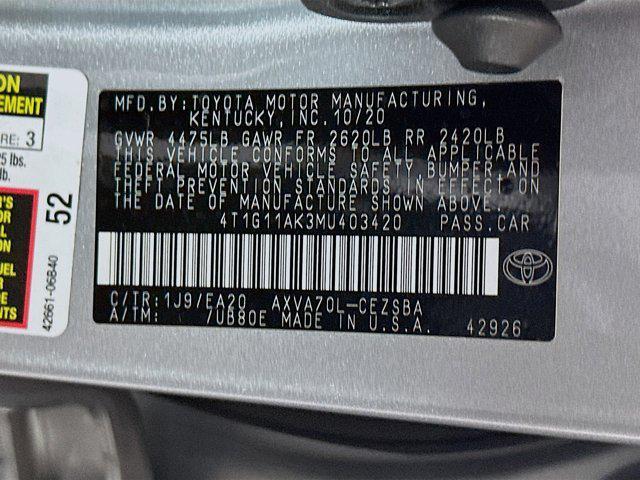 used 2021 Toyota Camry car, priced at $20,697