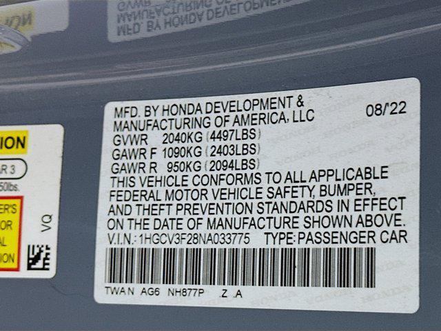 used 2022 Honda Accord Hybrid car, priced at $25,697