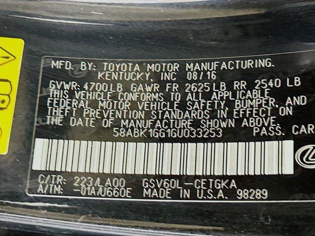 used 2016 Lexus ES 350 car, priced at $16,599