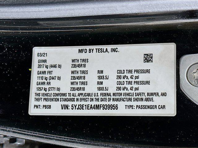 used 2021 Tesla Model 3 car, priced at $22,999