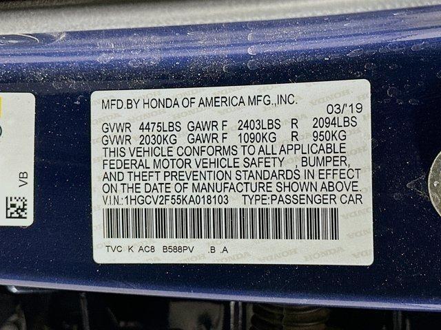 used 2019 Honda Accord car, priced at $21,989