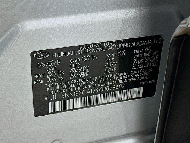 used 2019 Hyundai Santa Fe car, priced at $14,987