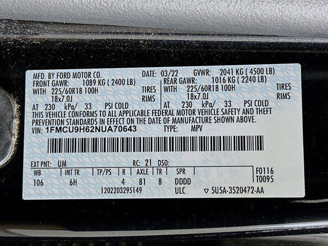 used 2022 Ford Escape car, priced at $17,397