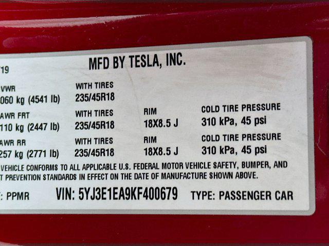 used 2019 Tesla Model 3 car, priced at $17,996