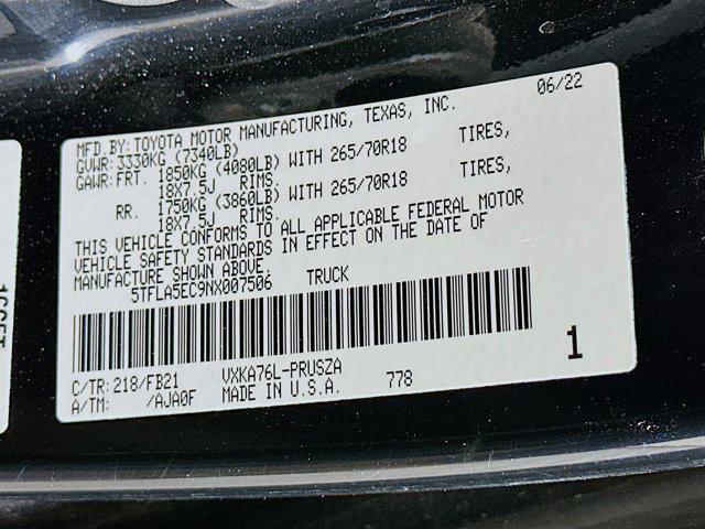 used 2022 Toyota Tundra car, priced at $37,897