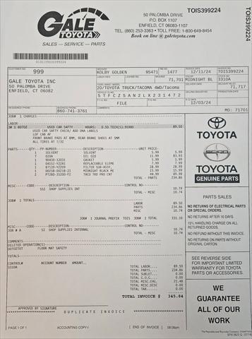 used 2020 Toyota Tacoma car, priced at $37,183