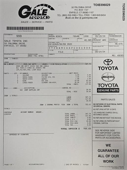 used 2023 Lexus RX 350 car, priced at $42,950